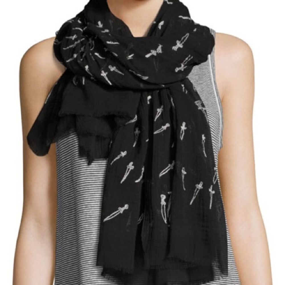 Rag & Bone oversized knife patterned scarf